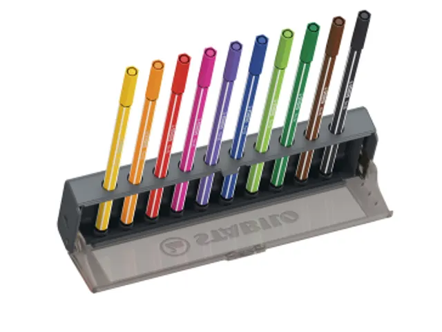 Feutre STABILO PEN 68 Medium Clickset 10 couleurs