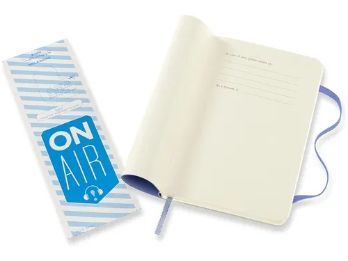 Notitieboek Moleskine pocket 90x140mm lijn soft cover hydrangea blue