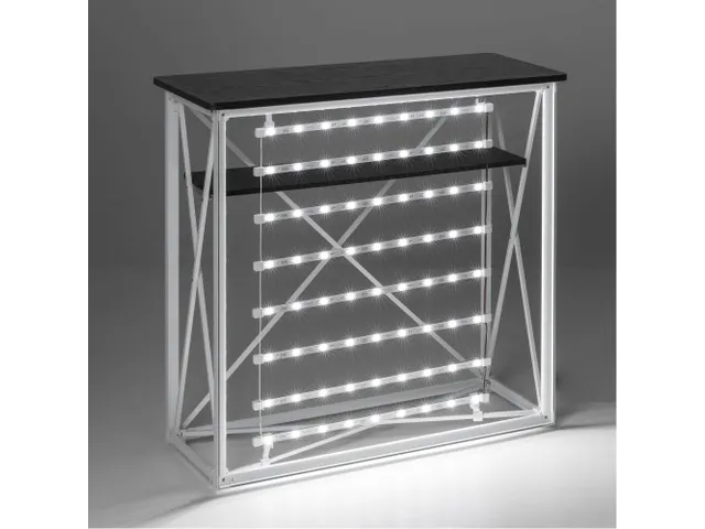 Comptoir d'accueil Impress avec rideau LED