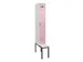 locker met bank,voor scheiding van kleding,HxBxD 2120x300x815mm,1vak