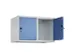 opzetkast,v. locker,2vak.,vak B 400mm,HxBxD 500x800x500mm,vleugeldeur
