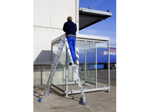 multifunctionele vouwladder,4x4,sporten,balk L 4,7m,aluminium