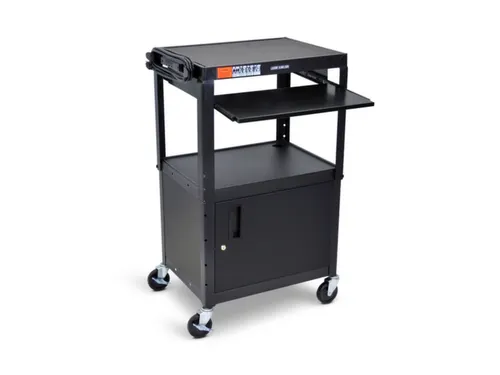 bijzetwagen,HxLxB 610-1060x610x460mm,zwart,2niveau(s)