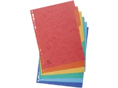 Tabbladen Exacompta A4 11-gaats 6-delig glanskarton Assorti
