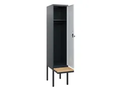 locker met bank,HxBxD 1950x400x815mm,1vak,vak B 400mm,draaigrendel