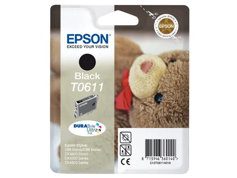 Inktcartridge Epson T0611 zwart C13T06114010