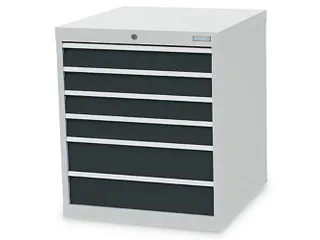 ladekast,HxBxD 819x705x736mm,6lade(n),cilinderslot,romp RAL7035 - 1