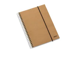 Notitieboek Kraft Line A5 140blz spiraal lijn