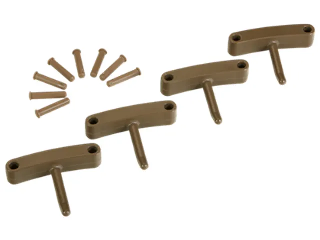 Hygiene 1016-66 Aanvulset haken bruin full colour 4 haken/8 pinnen