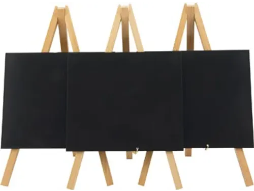 tafelkrijtbord Mini, 24x15cm beuk 3-poot, pak van 3 stuks