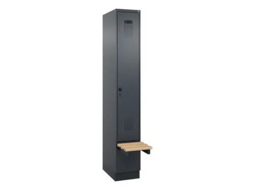 locker met bank,HxBxD 1950x300x815mm,1vak,vak B 300mm,draaigrendel