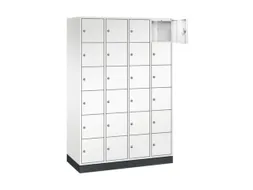 lockerkast,HxBxD 1950x1220x500mm,4x6vakken,cil.-slot,sokkel