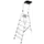 trapladder,eenzijdig,6treden,bordes m. antislip elementen,balk L 2,05m