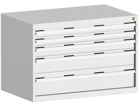 ladekast HxBxD 700x1050x750mm 5laden romp RAL7035 front RAL7035