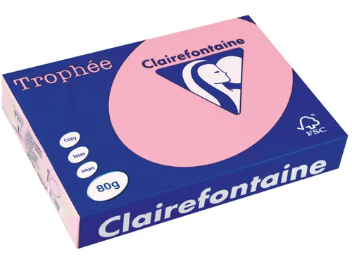 Trophée Pastel gekleurd papier A4 80 gram 500vel Roze