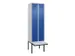 locker met bank,voor scheiding van kleding,HxBxD 2120x600x815mm,2vak