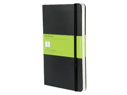 Notitieboek Moleskine large 130x210mm blanco hard cover zwart