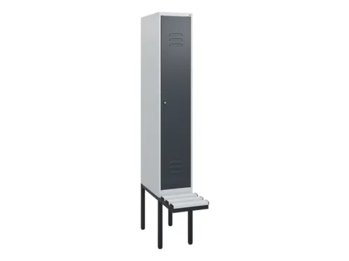 locker met bank,HxBxD 1950x300x815mm,1vak,vak B 300mm,cil.-slot