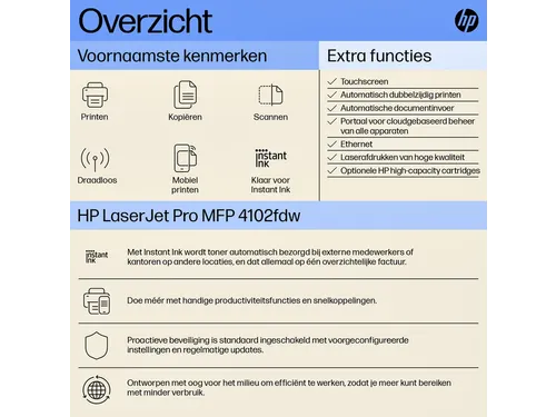 Multifunctional Laserprinter HP laserjet 4102fdw
