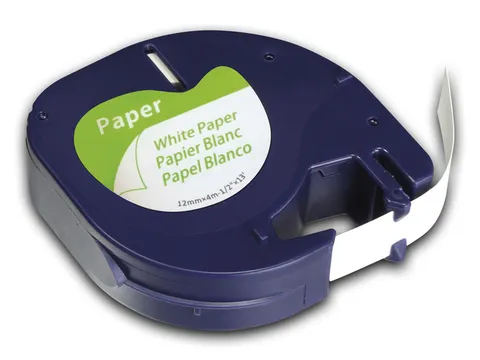 tapecassette Kangaro Dymo S0721510/91200 12mm Zwart op wit