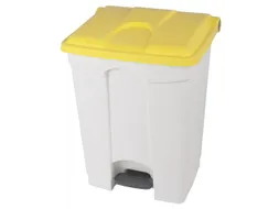 pedaalemmer,1x70l,HxBxD 673x495x412mm,romp PP wit,deksel PP geel