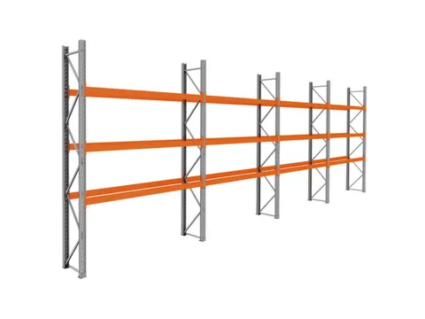 palletstelling,basis+3xaanbouw,HxBxD 3990x11300x750mm,vakl. 3000kg