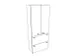 combikast,HxBxD 2140x860x450mm,2hangmappenframes,romp wit,front wit