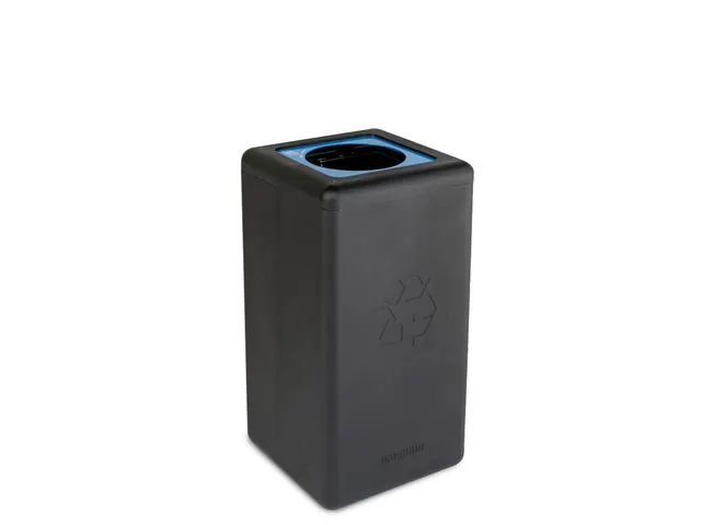 Circulaire Afvalbak BrickBin Paper 65 Liter Zwart BLauw