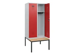 locker met bank,HxBxD 1950x800x815mm,2vak,vak B 400mm,cilinderslot
