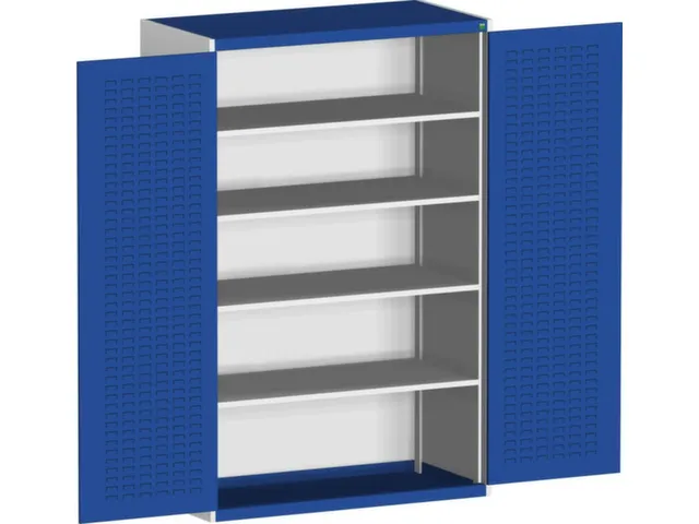 kast met sleufplaat,HxBxD 2000x1300x650mm,4xStalen bodem