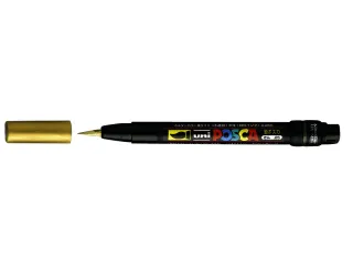 Brushverfstift Posca PCF350 Penseelpunt 1-10mm Goud - 2