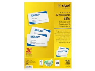 Visitekaartjes Sigel 225gr Afgeronde Hoeken Wit 85x55mm - 2