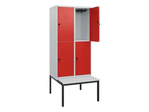 Dubbeldekse dekenkist,HxBxD 1950x800x815mm,2x2vak.,vak B 400mm