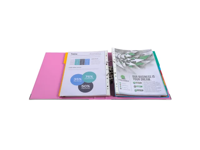 Ordner PP Prem'Touch A4maxi 50mm roze