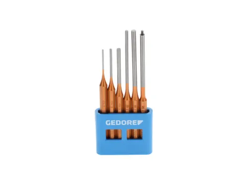 GEDORE 116 L Stiftset,lange vorm,6-delig in PVC houder