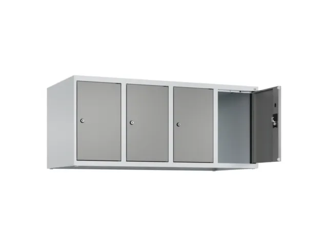 opzetkast,v. locker,4vak.,vak B 300mm,HxBxD 500x1200x500mm