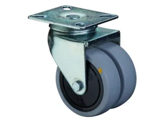 dubbel ESD-zwenkwiel,draagverm. 70kg,rubber-banden,ØxB 50x18mm - 2