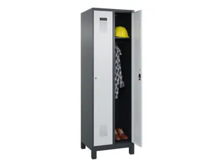 locker,HxBxD 1950x600x500mm,2vak,vak B 300mm,cil.-slot,voeten - 1