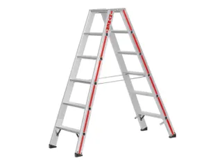 trapladder,beide zijden,2x6treden,Stand H 0,92m,balk L 1,53m,aluminium - 1