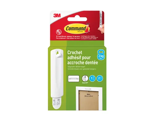 Haak Command kunststof tbv schilderijen incl bevestigingsstrip