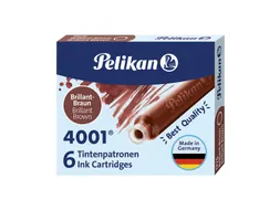 Inktpatroon Pelikan 4001 bruin 6 stuks