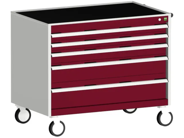 ladekast HxBxD 880x1050x650mm 5laden romp RAL7035 front RAL3004