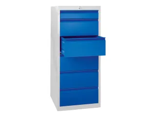 ladekast HxBxD 1200x500x600mm 6laden slot RAL7035 front RAL5010 - 2