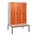 locker met bank,HxBxD 1950x1200x815mm,3vak,vak B 400mm,draaigrendel