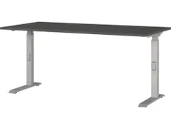 In hoogte verstelbaar bureau,HxBxD 680-910x1600x800mm,blad grafiet
