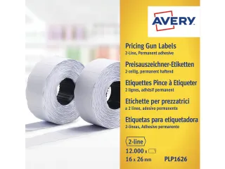 prijstangetiketten Avery permanent 16x26mm wit 10 rol in doos - 1