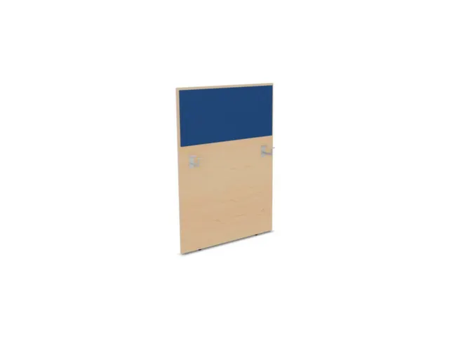baliepaneel,v. bureau,aanbouw links,B 800mm,NE-esdoorn,BN6016-blauw