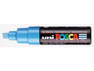 Verfstift Posca PC8K Brede punt 8mm schuin lichtblauw - 2