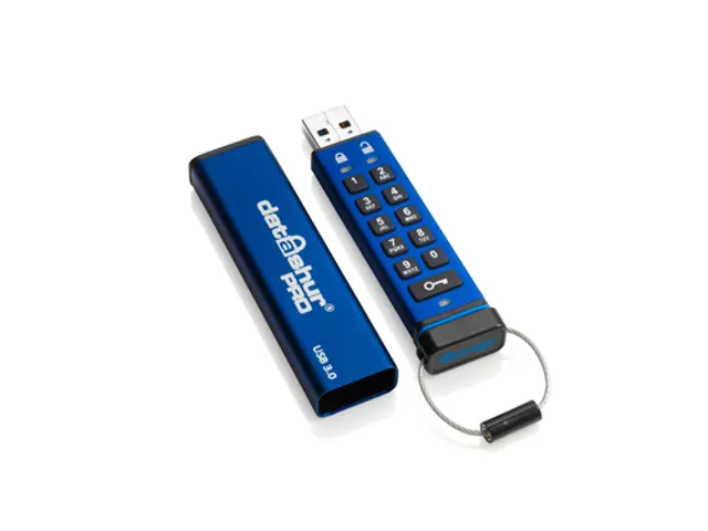 iStorage datAshur PRO 256-bit 8GB Usb Stick Gecodeerd Blauw