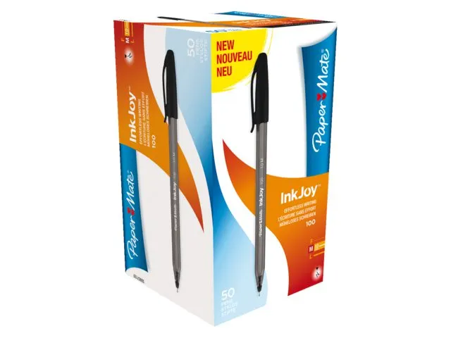 Balpen Paper Mate Inkjoy 100 medium zwart